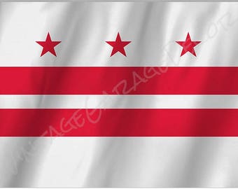 District of Columbia - Washington D.C. State Flag on a Metal Sign