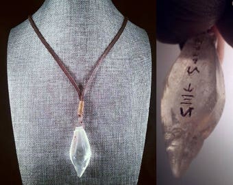 Jyn's Kyber Crystal Pendant Necklace - Unlit version - Trust In The FORCE! Soulinertia - Fatal5150 (Lightsaber, Jyn Erso, Rogue One, Jedi)