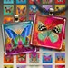 Printable download BUTTERFLIES Digital Collage Sheets 1x1 inch + 7/8x7/8 inch size images for square pendants, magnets, scrapbooking ArtCult