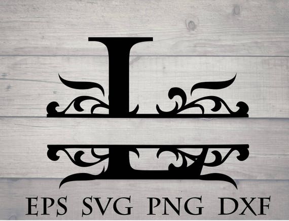 Download Split initial svg / split letter L monogram svg split