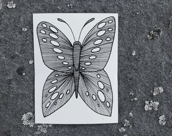 Butterfly Sticker // original artwork // indoor outdoor sticker
