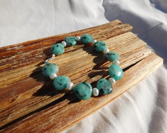 Agate and Pearl bracelt