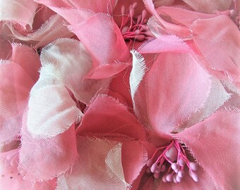 Vintage 1960's Hat Easter Bonnet Hot Pink Pillbox Hat Flowered Straw Hat
