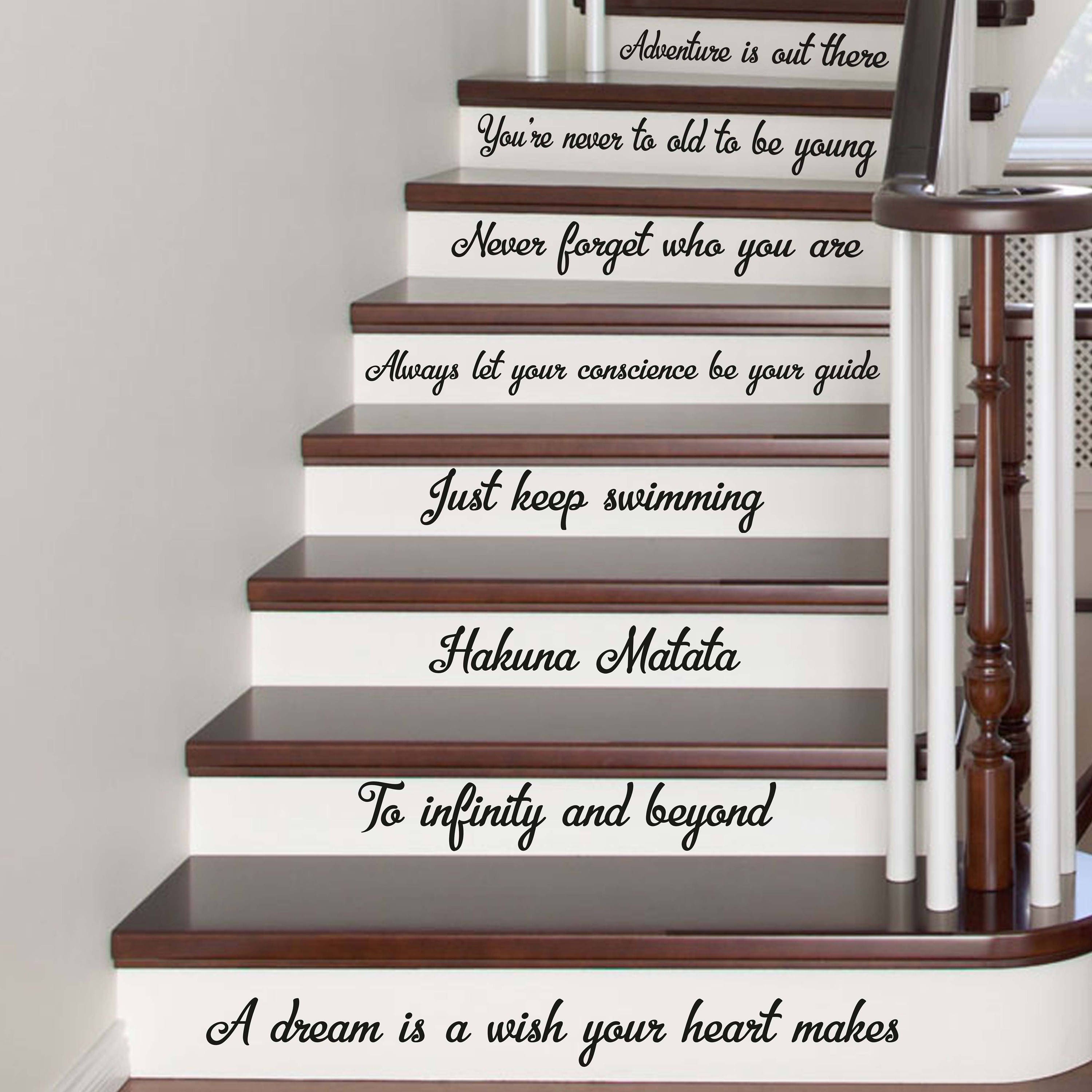 Stair Decals Disney Quotes Best Stairway Decals Quote 8 Steps