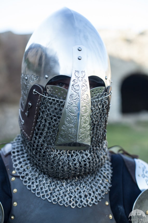 Helm Knight of Fortune Medieval Bascinet Helmet