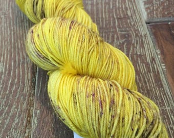 Hand Dyed Superwash Merino Nylon Sock Yarn, 100g/3.5oz, 'Bananadrama'