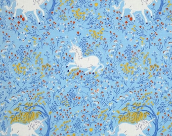 Heather Ross Far Far Away Windham fabrics Unicorn blue FQ or more OOP HTF