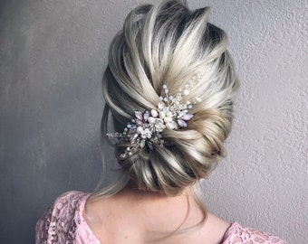 Hair Comb Bridal Hair Comb Pearl Hair Comb Wedding Hair Comb Wedding Comb Bridal Headpiece Bridal Hair Piece Wedding Headpiece Blue Wedding