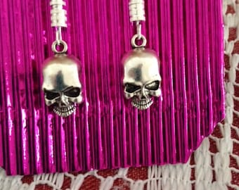 SKULL, Silver, EARRINGS, Jewellery