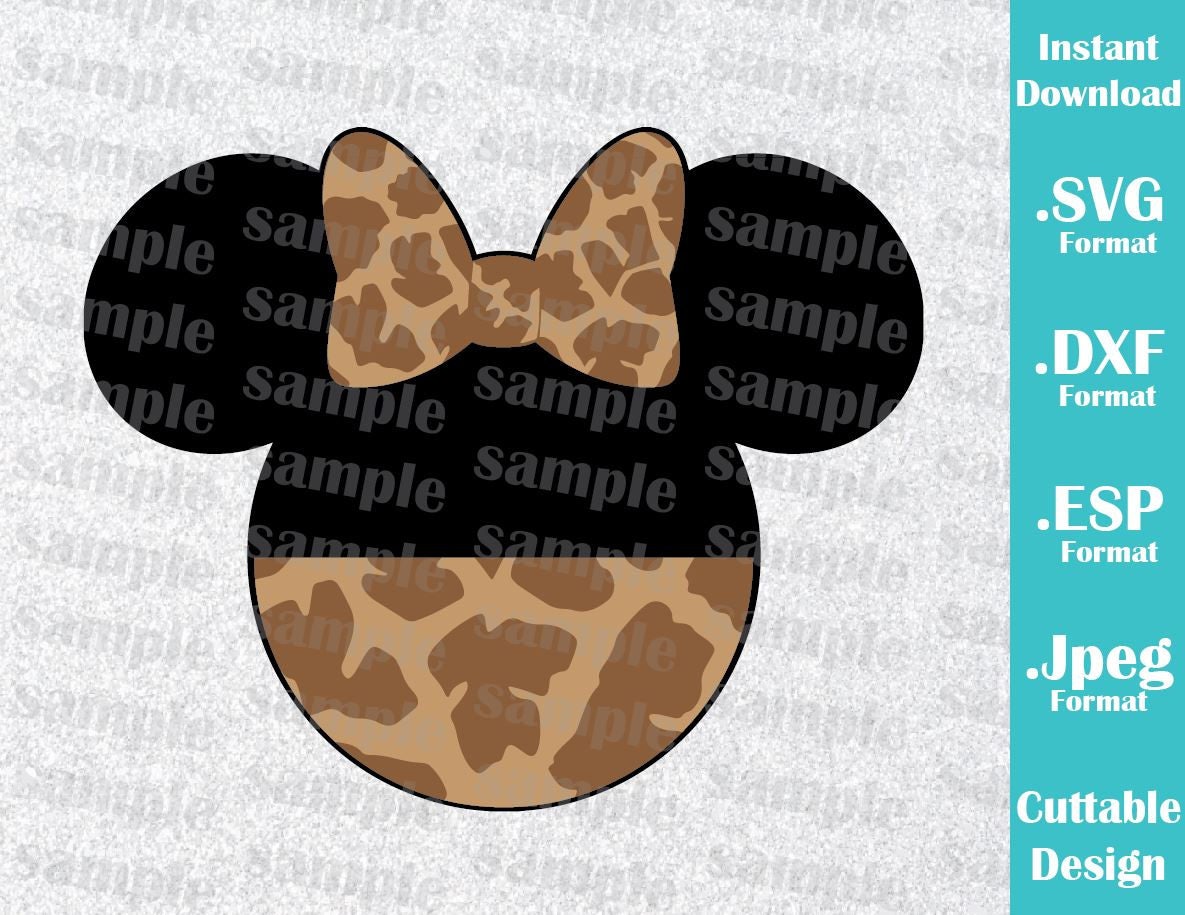 Download INSTANT DOWNLOAD SVG Disney Animal Kingdom Inspired Minnie Mouse Ears for Cutting Machines Svg ...