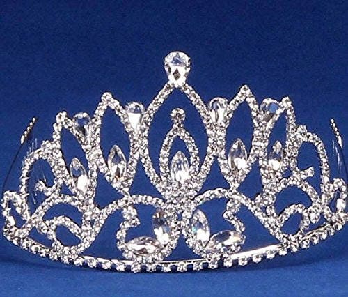 Pointed Rhinestone Tiara Sweet 16 Mis Quince Corona or Wedding