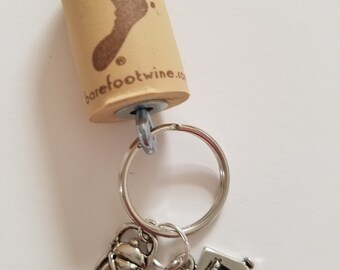 Wine Cork Key Chain, Camping, Outdoorsman Gift, For Your Camper Keys