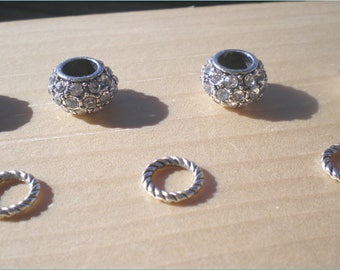 European Bead Bracelet Kit, Jewelry Kit, Jewelry Findings