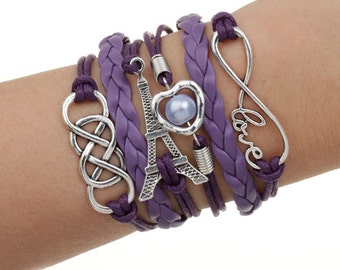 Purple Eiffel Tower Love