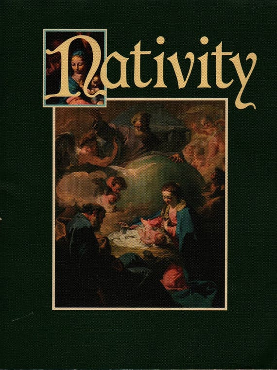 Nativity + 1984 + Vintage Christmas Book