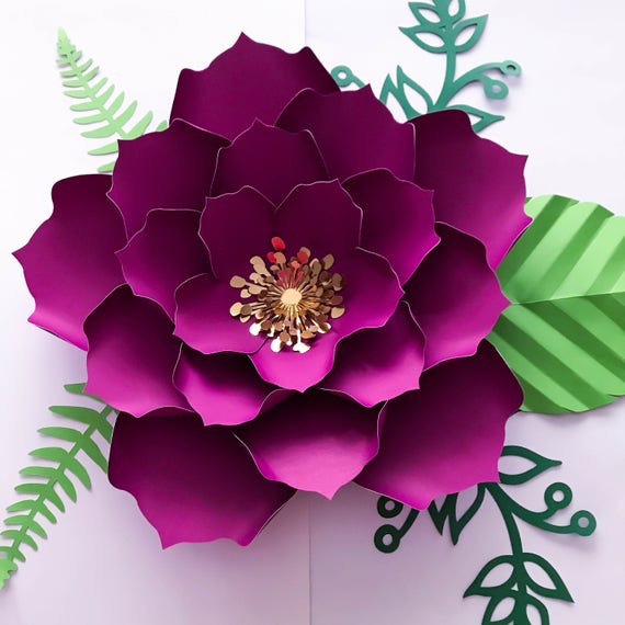 Free Free 201 Cricut Paper Flower Template Svg SVG PNG EPS DXF File
