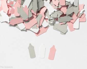 Girl Baby Shower, Baby Shower Confetti, Bottle Confetti, Pink Baby Shower
