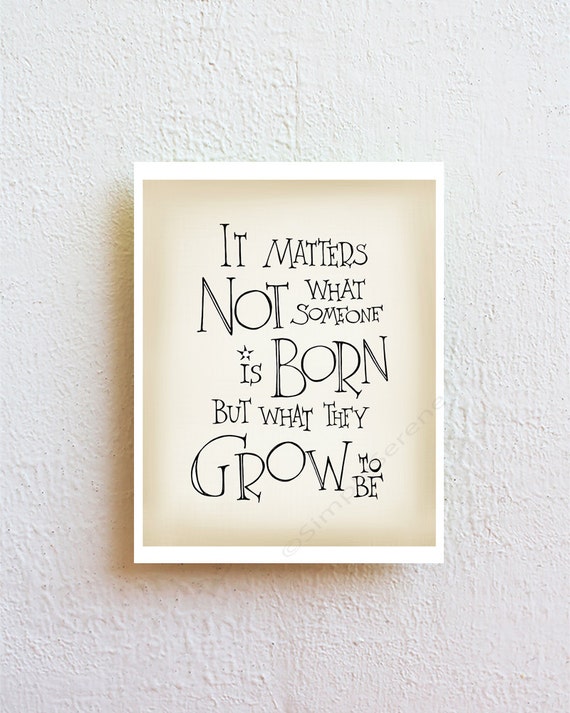 harry potter art print albus dumbledore quote it matters
