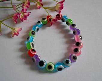x 25 multicolor eye resin beads