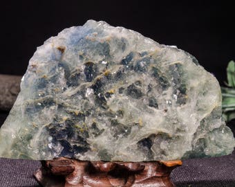 Extra Large Raw Blue Fluorite Quartz Cluster/Purple Fluorite decor/Colorful Rock/Healing Stone/Calming/Chakra/gift-45*170*97mm-1171g#2853
