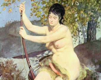 Diana (the Huntress) by Renoir - a Frameable, Vintage 1954 Frameable Art Print