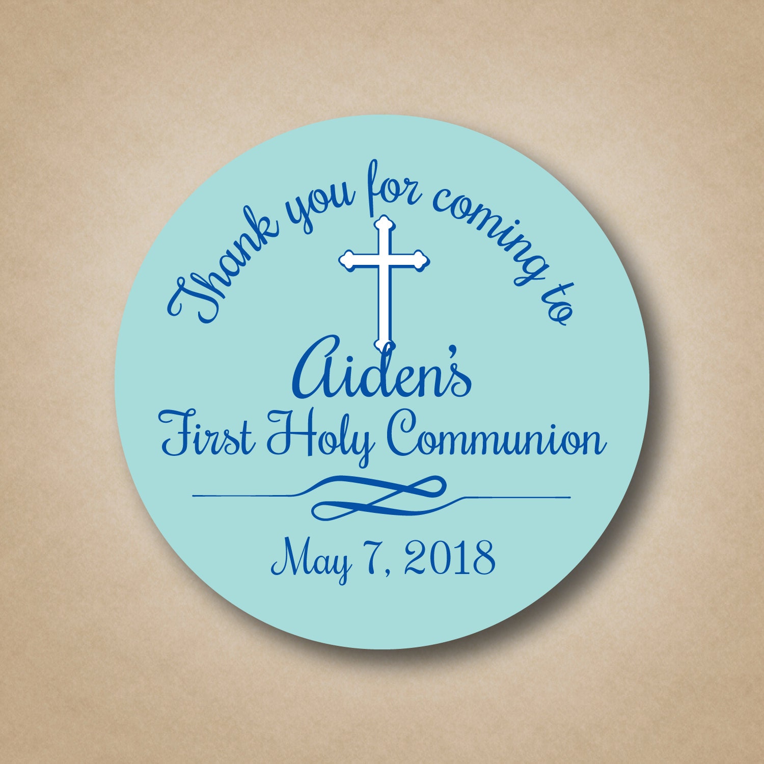 Boys First munion Stickers Blue First Holy munion Favor