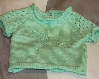 Pullover short sleeves, openwork dragonfly