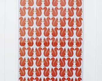 Wrapping Paper-Squirrel Wrapping Paper-Patterned Wrapping Paper-Fun Giftwrap-Wrapping Sheets-Woodland Giftwrap