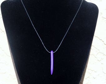 Purple howlitebeaded spike necklace