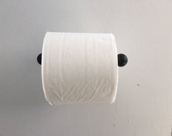 Black Toilet Paper Holder - Toilet Paper Holder- Handmade