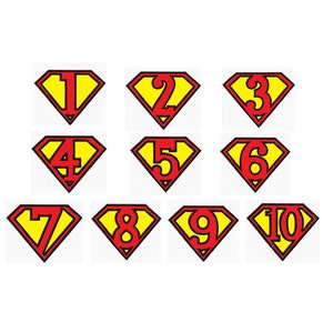 superman number etsy