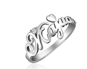 Name ring Sterling Silver Personalized ring with Name of Your Choice
