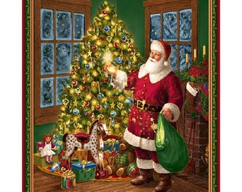 Christmas Even "Santa on Christmas Eve" Panel by Quilting Treasures