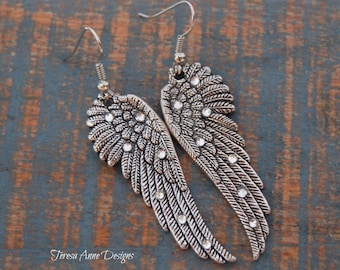 Sparkling Angel Wing Earrings