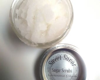 Sweet Savor 4oz Frankencense & Myrrh sugar scrub sample size