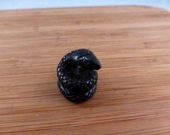 Stone Meteorite snake Carving