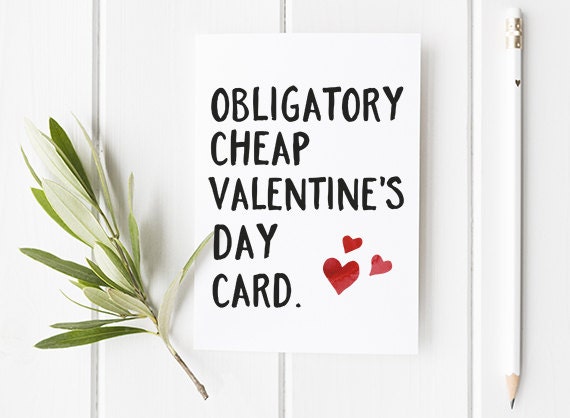 funny valentines day card obligatory cheap valentines day