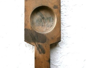 Kashigata - Japanese Cake Mold - Wood Mold - Wood Cake Mold - Vintage Mold - Moon - Round