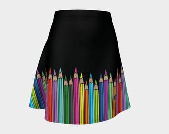 Flared Skirt - Coloured Pencils