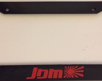 JDM Japanese Flag - Black with RED License Plate Frame - Flex Fuel Racing Jdm