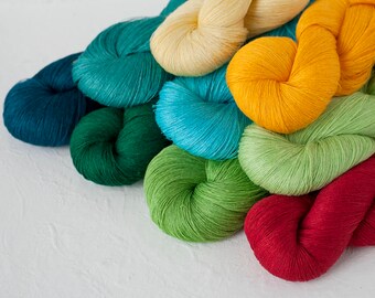 Linen thread - Set of 9 linen skeins
