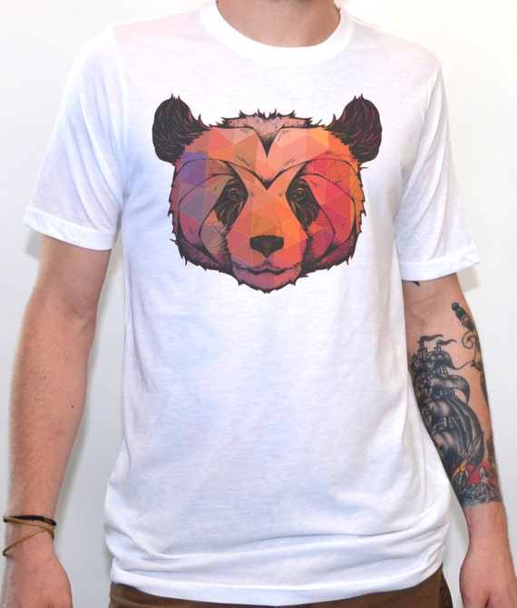Bear shirt Panda Shirt Panda t shirt Geometric Shirt
