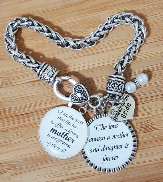 Mother of the Bride Gift Mother of the Bride Bracelet Wedding Gifts for Mother in Law Mother in Law Bracelet Mother in Law Gift Keychain