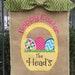 Custom Monogrammed Easter Burlap Garden Flag Personalized with Name