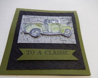 Truck birthday card | Etsy