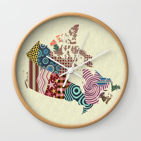 Canada Map Unique Wall Clock Wall Clock Canada Home Decor