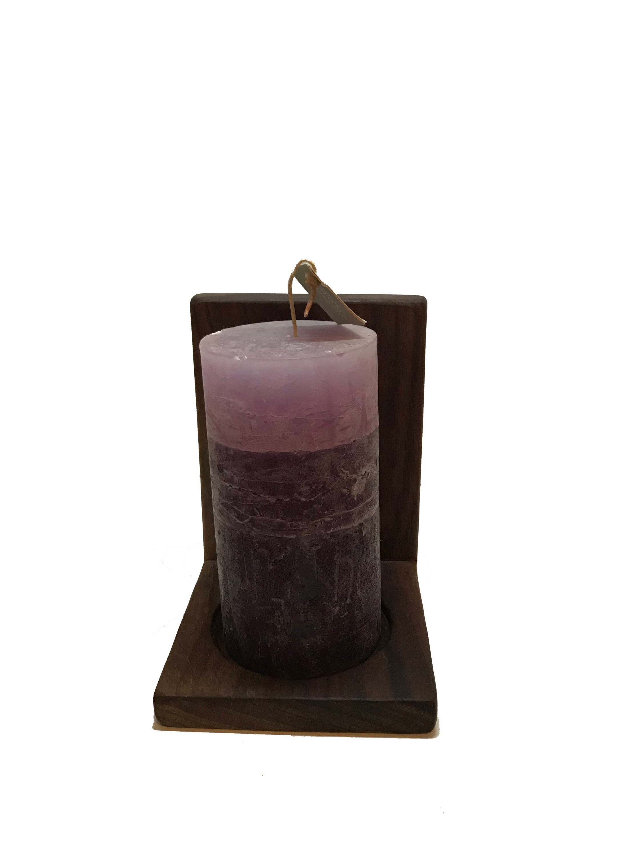 Rustic Wall Candle Holder Handmade from Reclaimed Walnut Wood