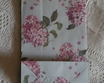 Set of 3 shabby chic gift bag / wrap paper / set of 3