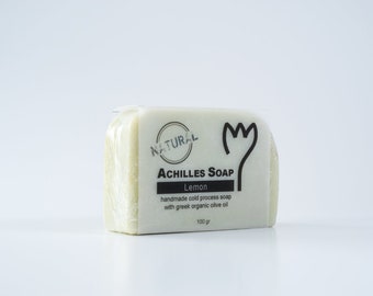 100% Greek Organic Olive Oil Soap - Lemon Soap - Natural Soap - Handmade Cold Process Soap