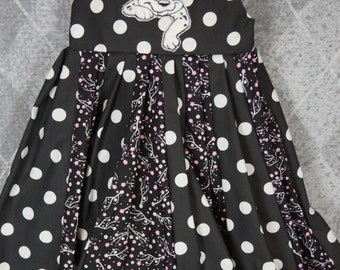 custom boutique twirl dress made with 101 dalmations patch size 5t reay to ship sale